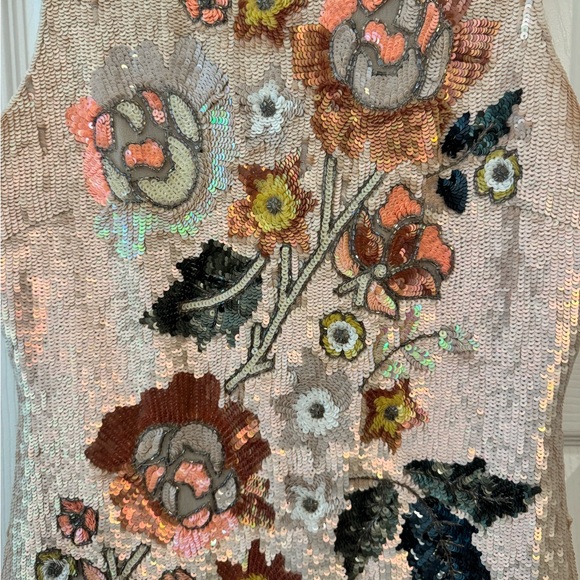 Needle & Thread Size 2 Floral Beaded & Sequined Embellished Dress in Pink EUC - Picture 5 of 8